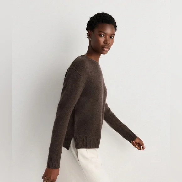 NWOT Quince Mongolian Cashmere Boxy Crewneck Sweater - Picture 4 of 7